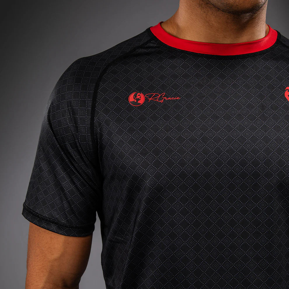 Venum x Roger Gracie Signature Dry Tech T-shirt - Svart/Röd
