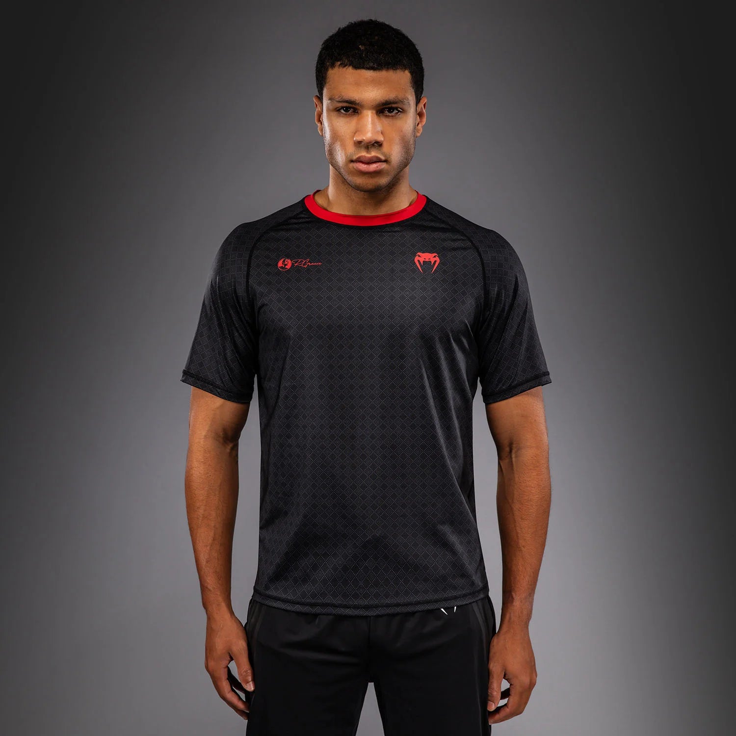 Venum x Roger Gracie Signature Dry Tech T-shirt - Svart/Röd