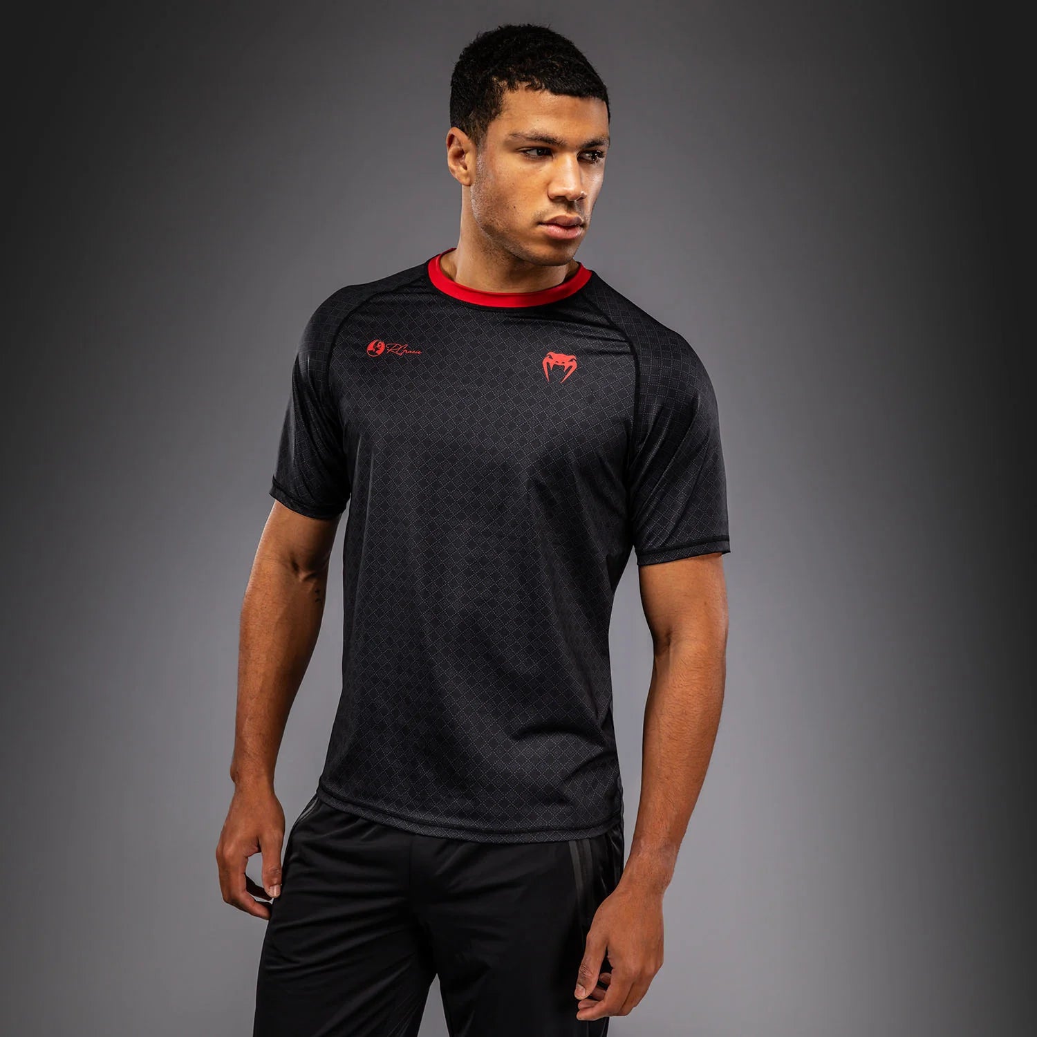 Venum x Roger Gracie Signature Dry Tech T-shirt - Svart/Röd