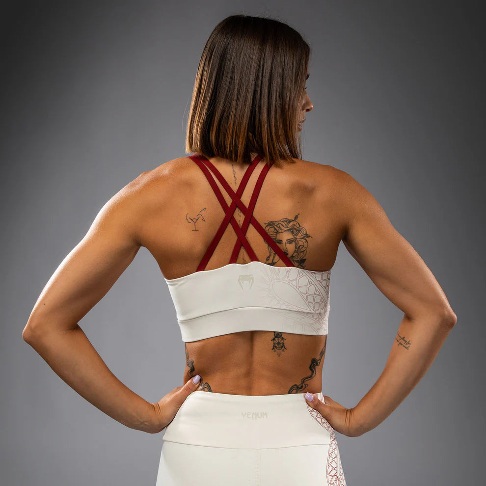Venum Serpenti Women’s Sports Bra - Ivory/Burgundy