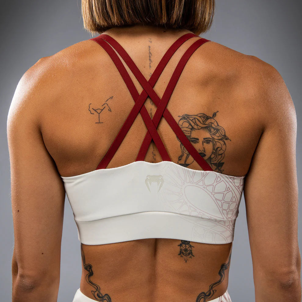 Venum Serpenti Women’s Sports Bra - Ivory/Burgundy